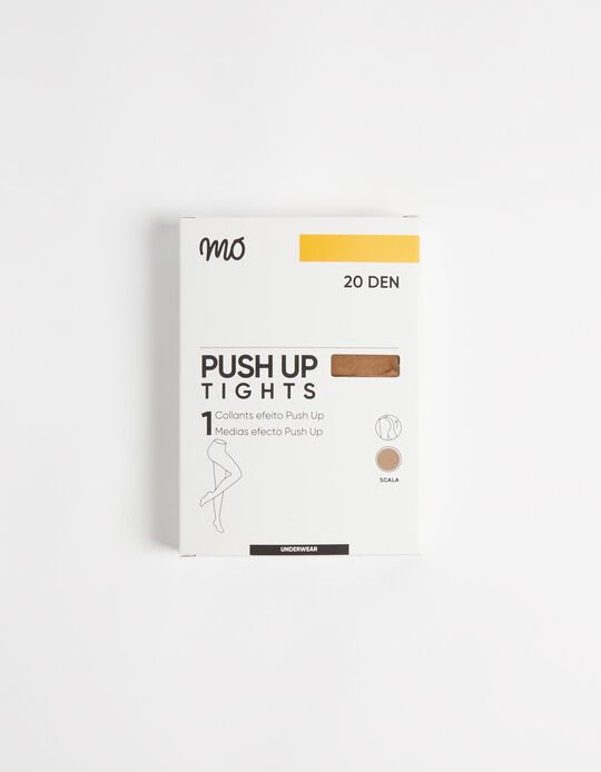 Comprar Online Collants Push Up 20 DEN, Mulher, Castanho Claro