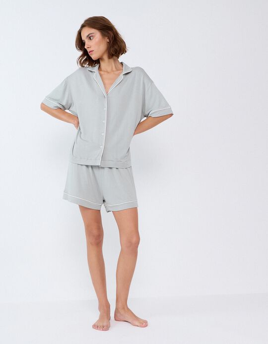 Comprar Online Pijama Em Viscose, Mulher, Verde Claro