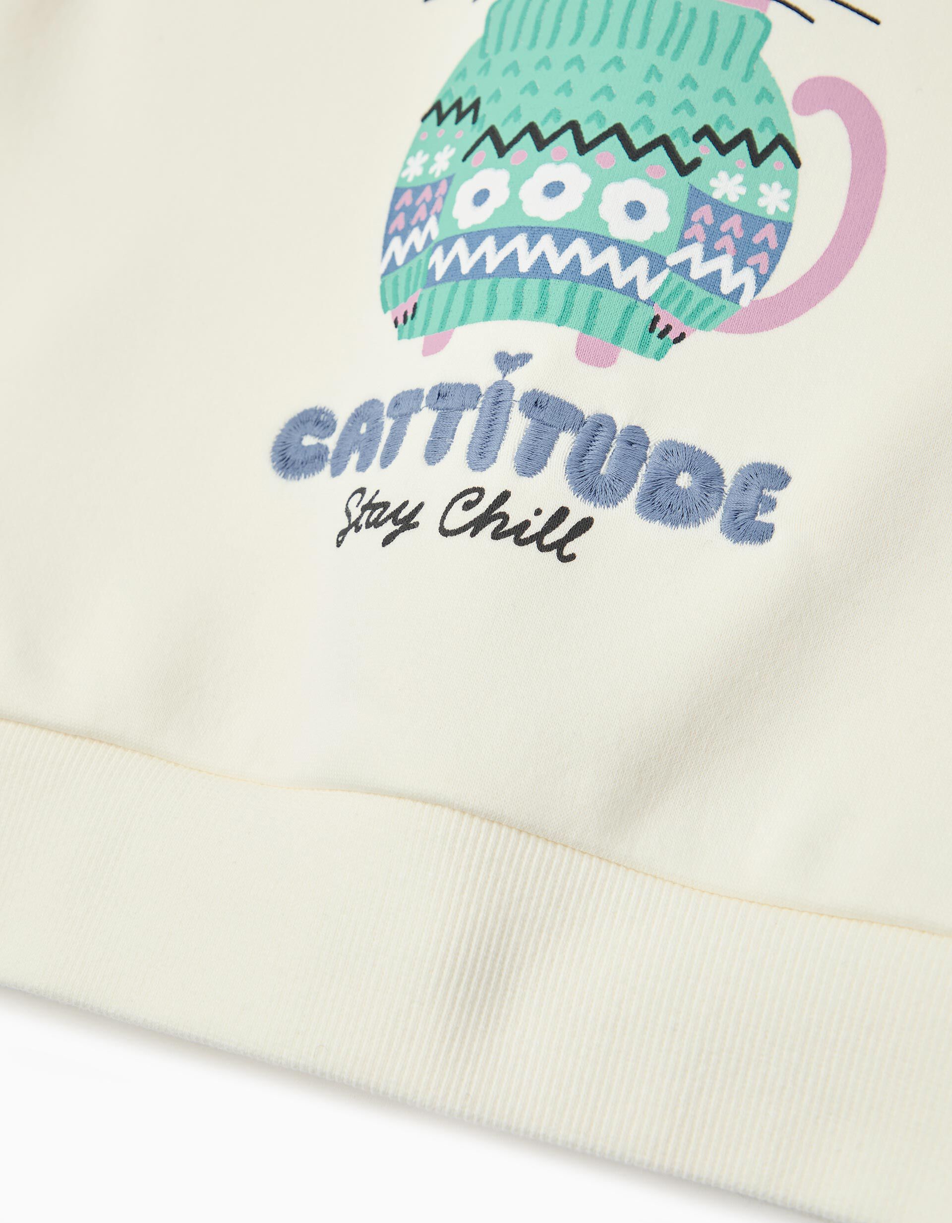 Comprar Online Sweatshirt de Felpa, Menina, Branco