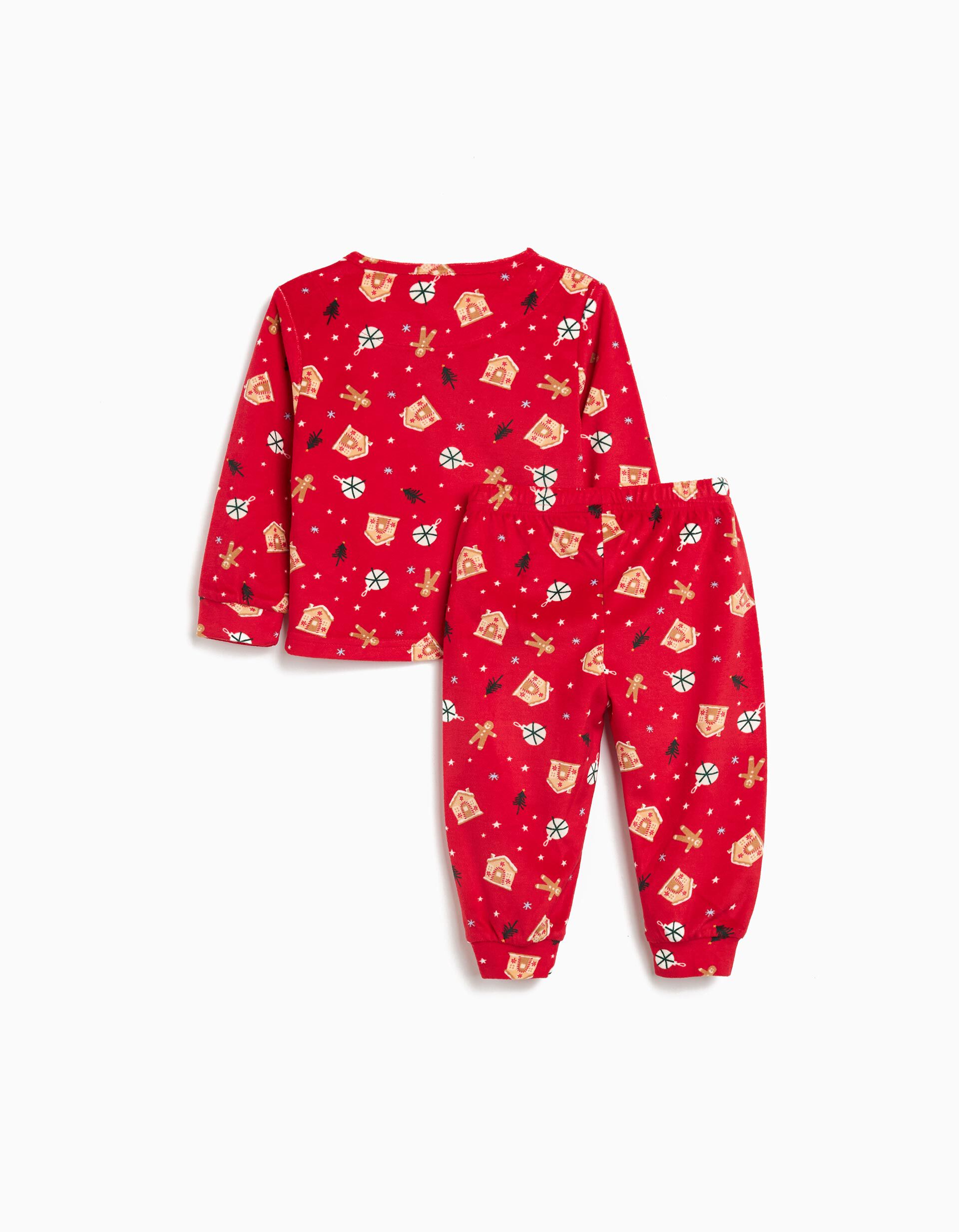 Comprar Online Pijama Aveludado de Natal, Beb&eacute;, Vermelho