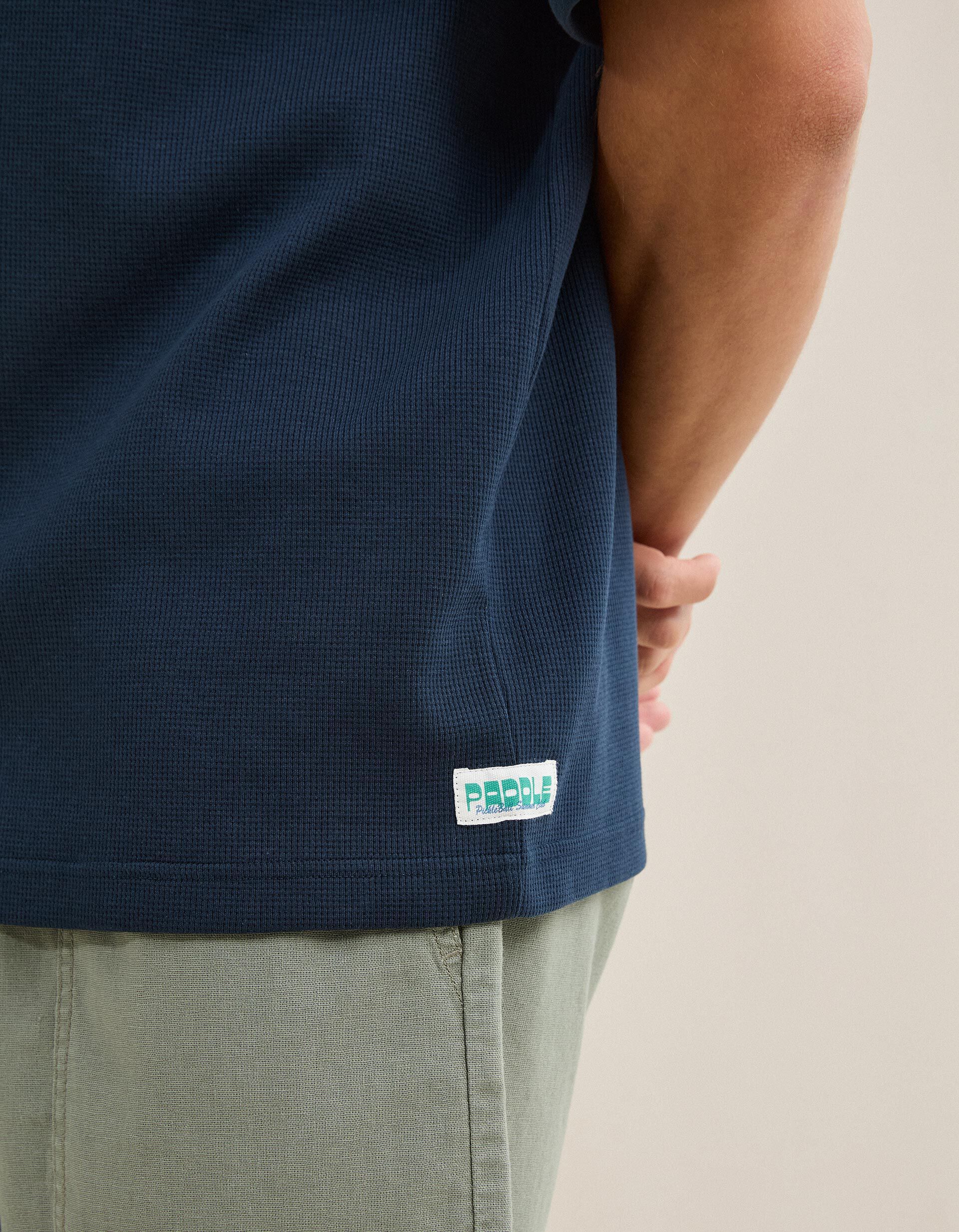Comprar Online T-shirt Waffle, Homem, Azul Escuro