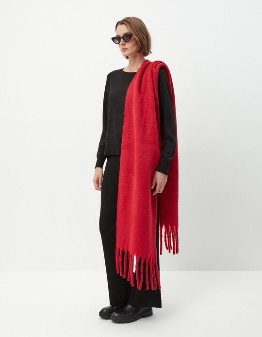 Comprar Online Cachecol Comprido Liso, Mulher, Vermelho