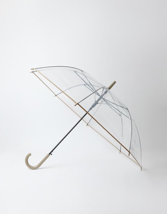 Comprar Online Guarda-Chuva Transparente, Mulher, Bege
