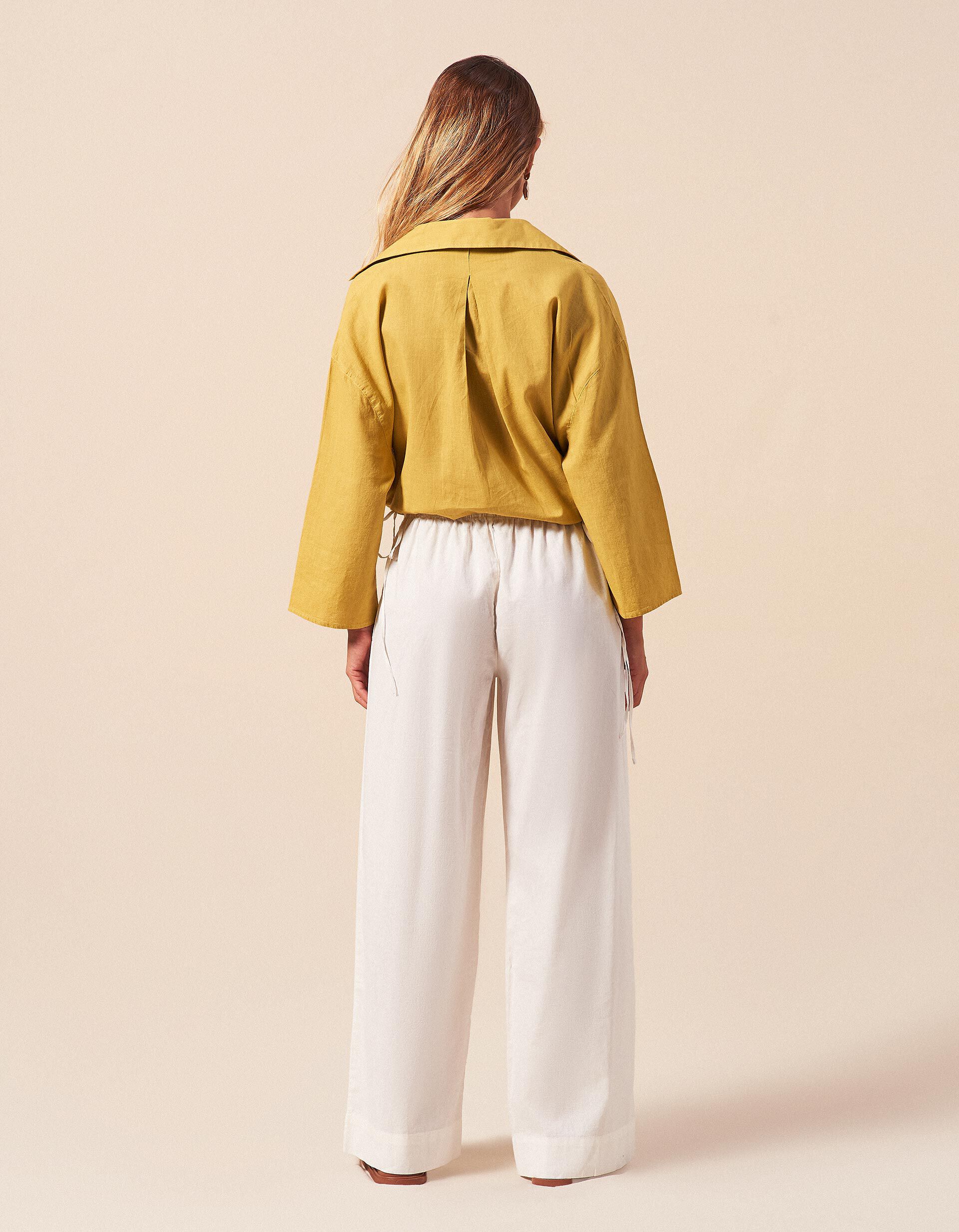 Comprar Online Cal&ccedil;as com Linho, Mulher, Branco