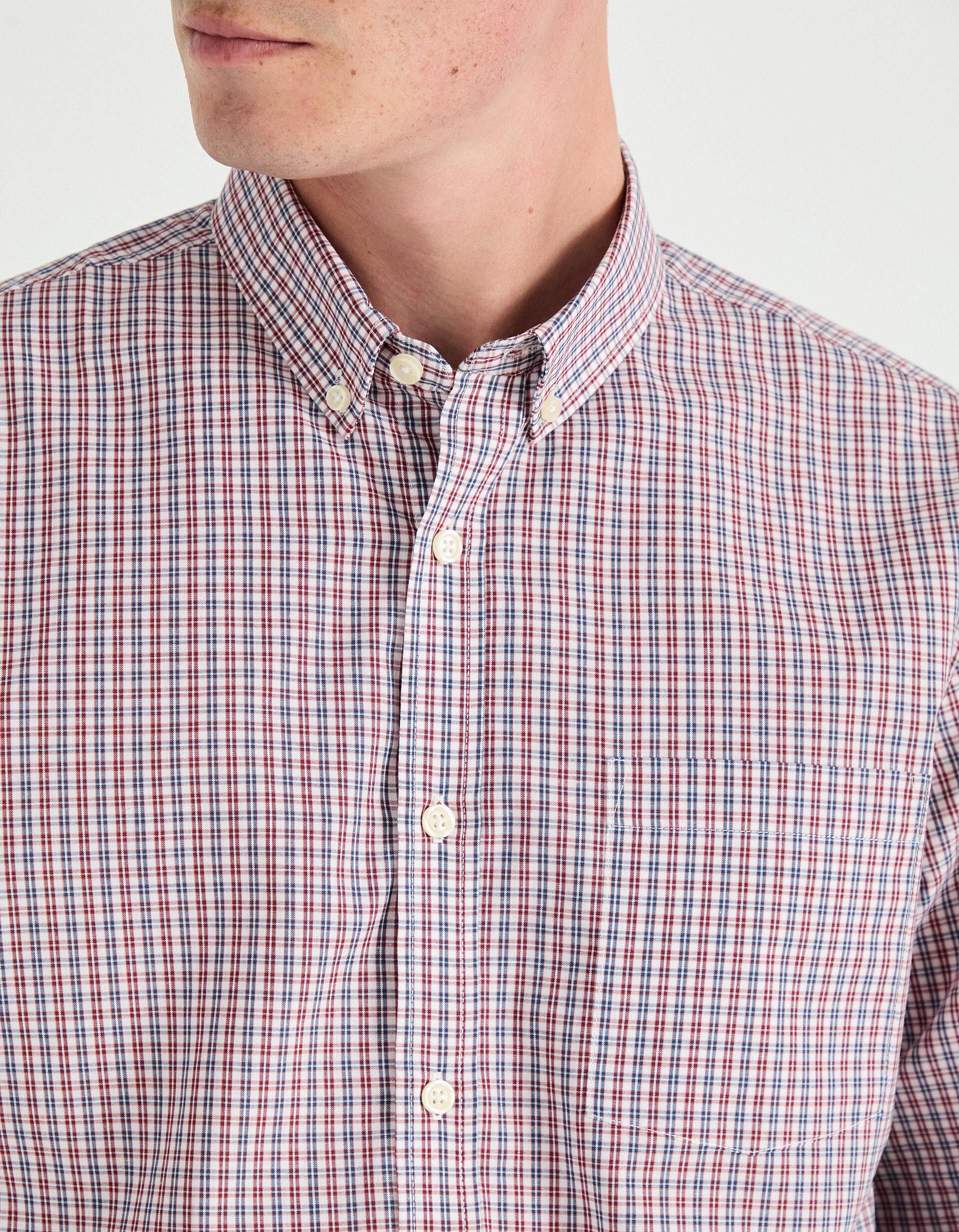 Comprar Online Camisa de Xadrez, Homem, Vermelho Escuro 