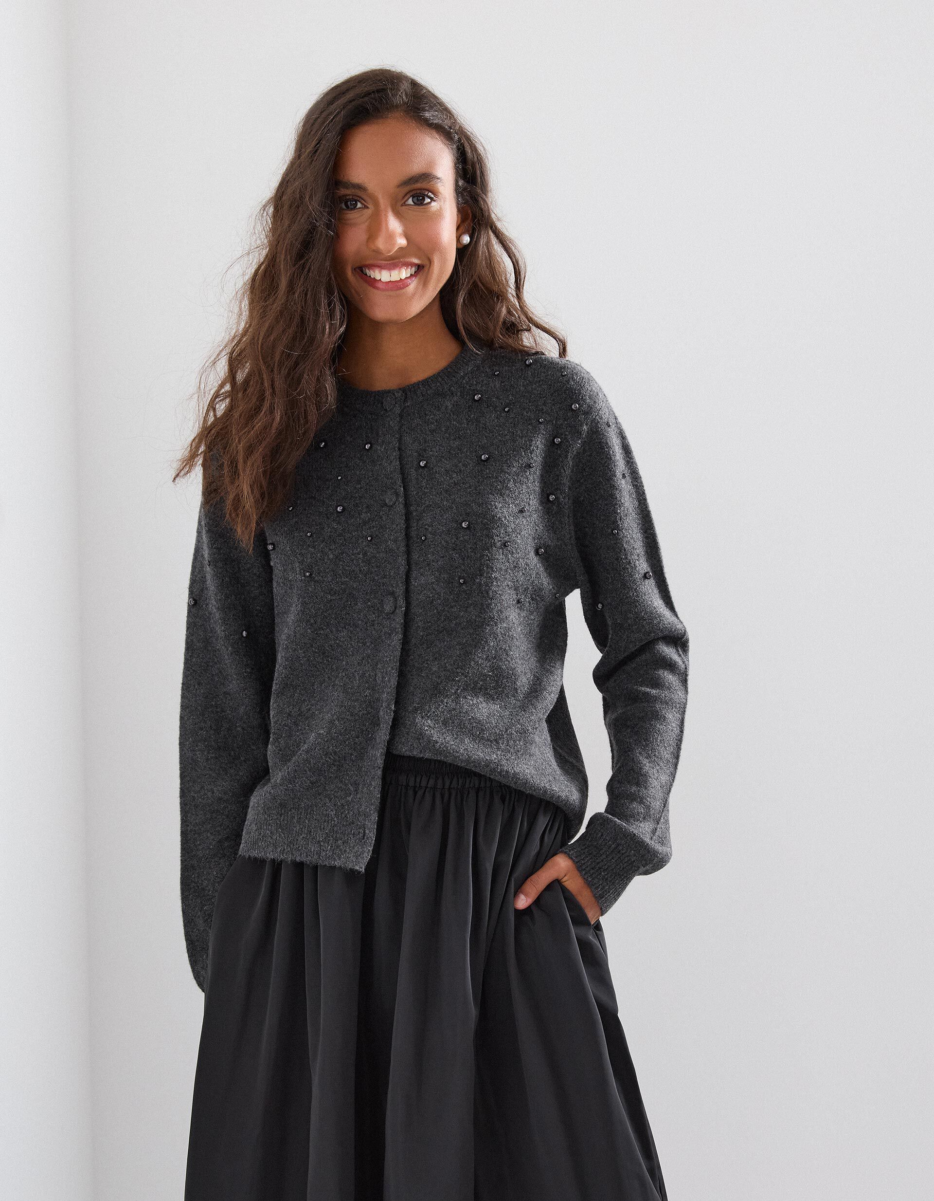 Comprar Online Casaco com L&atilde;, Mulher, Cinzento Escuro