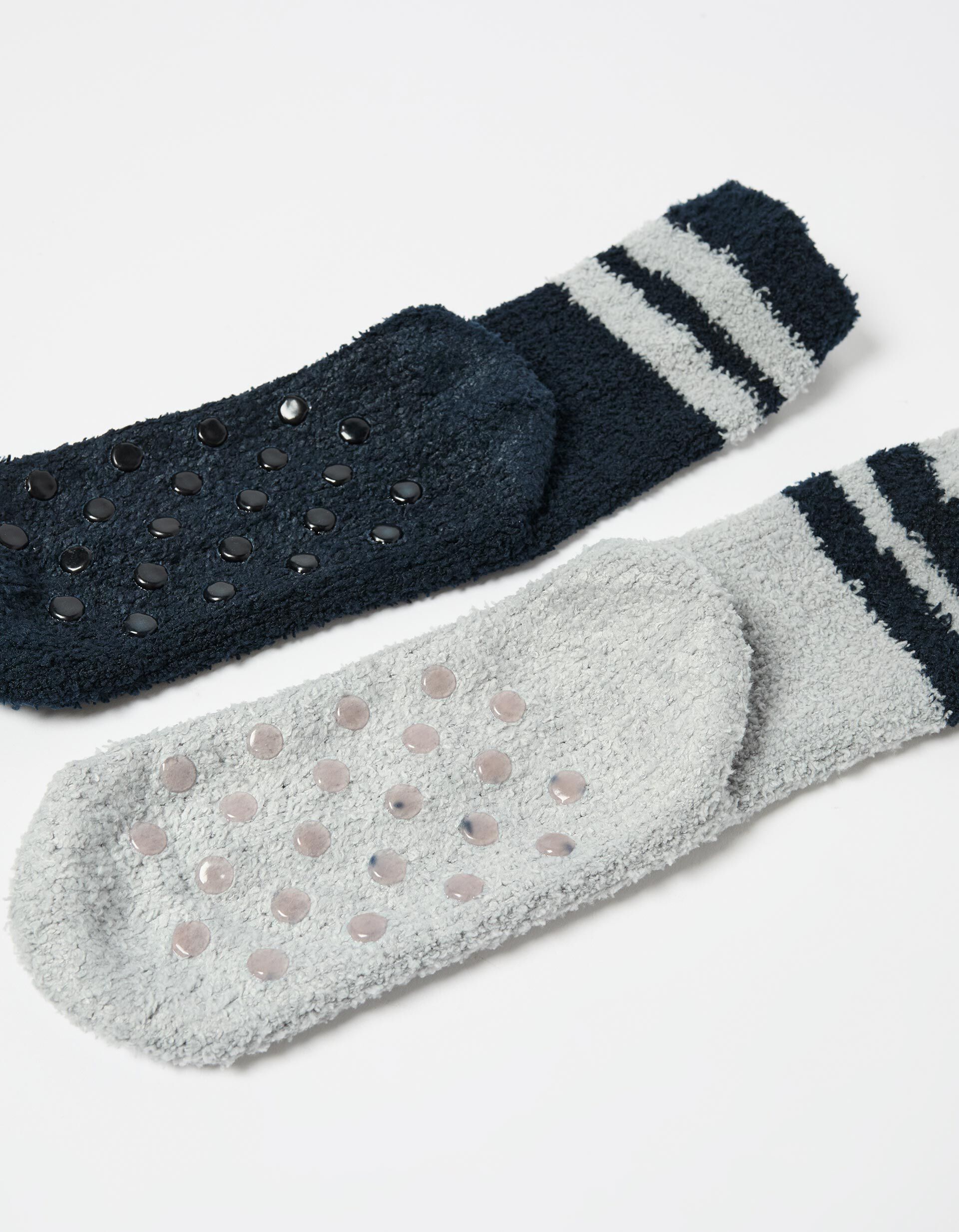 Comprar Online Pack 2 Pares de Meias Antiderrapantes, Homem, Cinzento