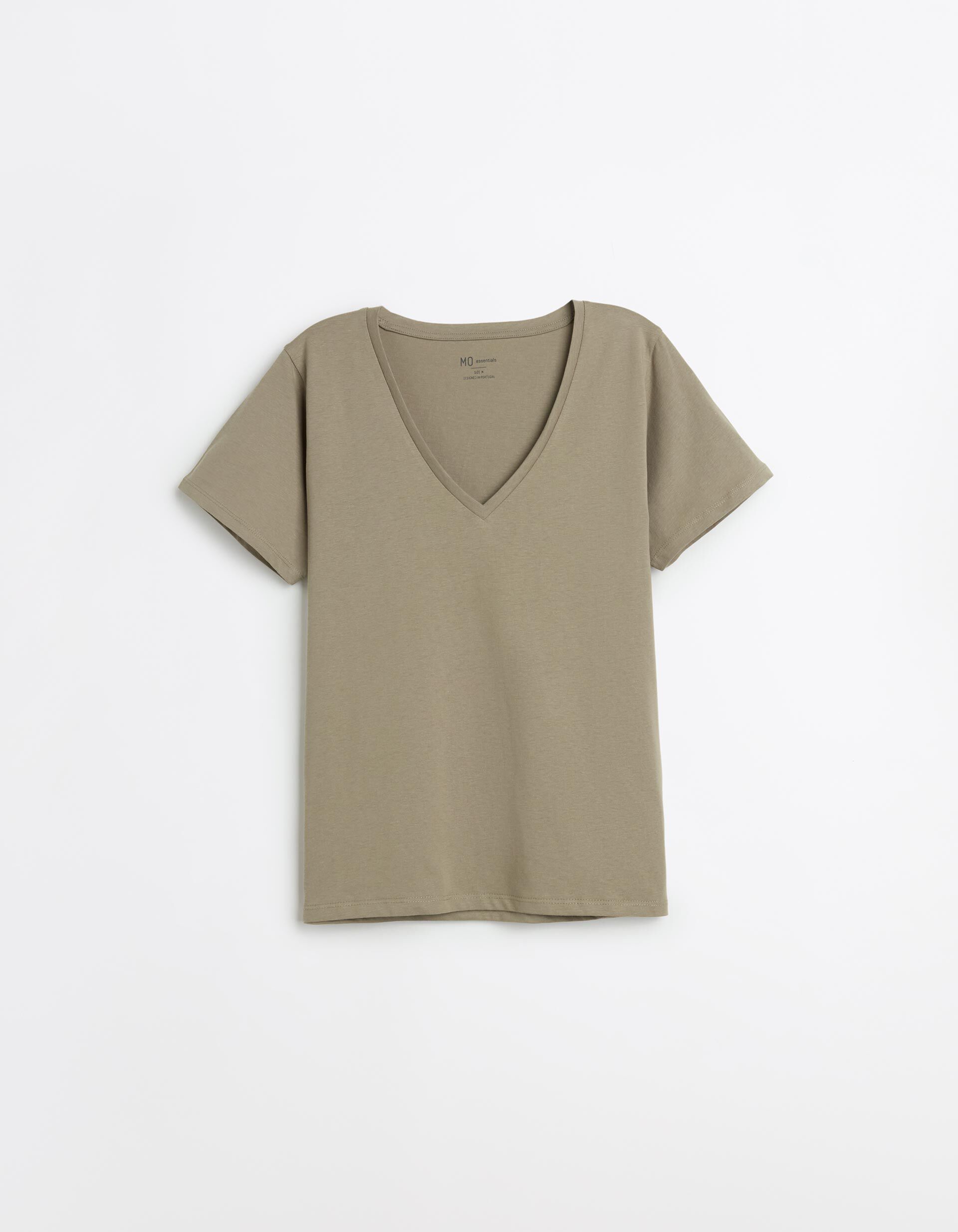 Comprar Online T-shirt Decote em V, Mulher, Verde