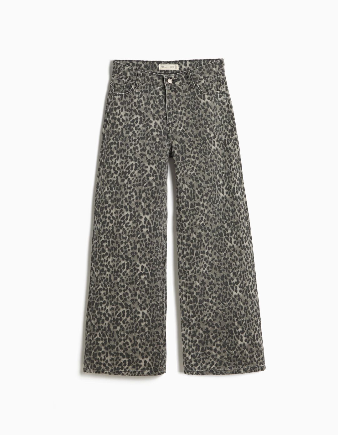 Cal&ccedil;as Wide Leg Animal Print, Menina, Cinzento Escuro
