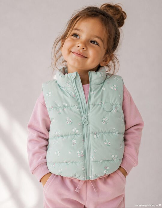 Comprar Online Colete Acolchoado, Menina, Verde Claro