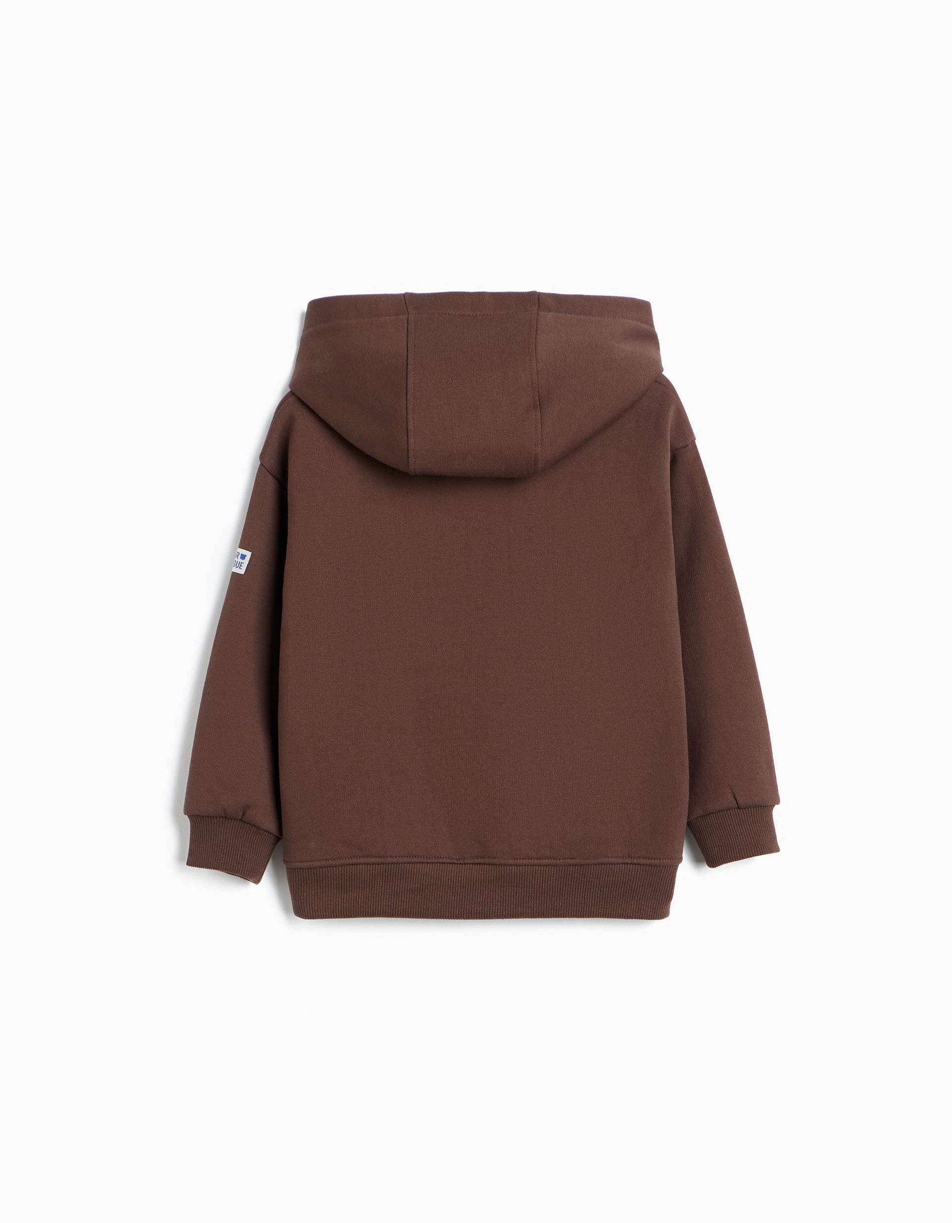 Comprar Online Sweatshirt Estampada Com Capuz, Menino, Castanho