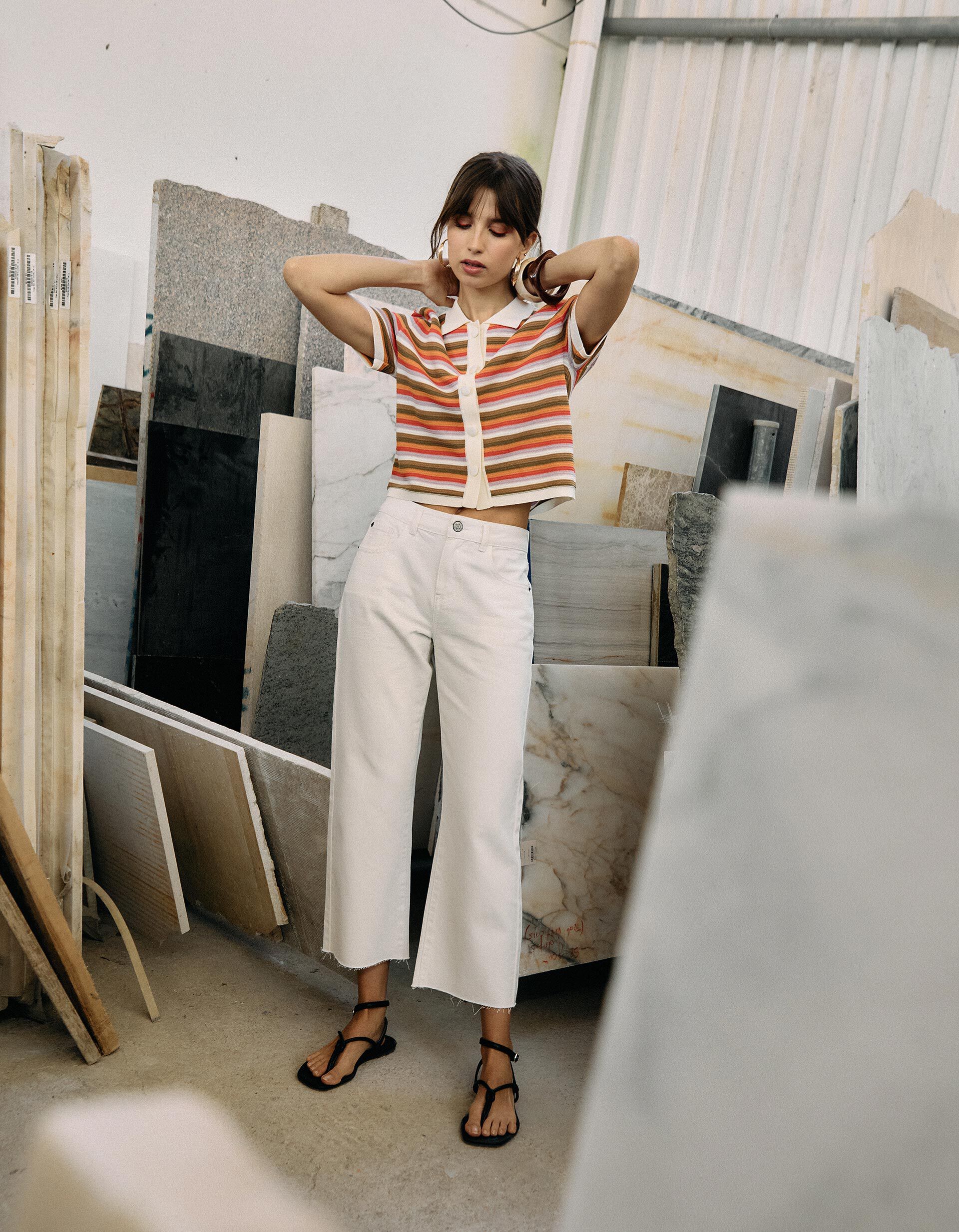 Comprar Online Cal&ccedil;as de Ganga 'Straight Fit', Mulher, Cru