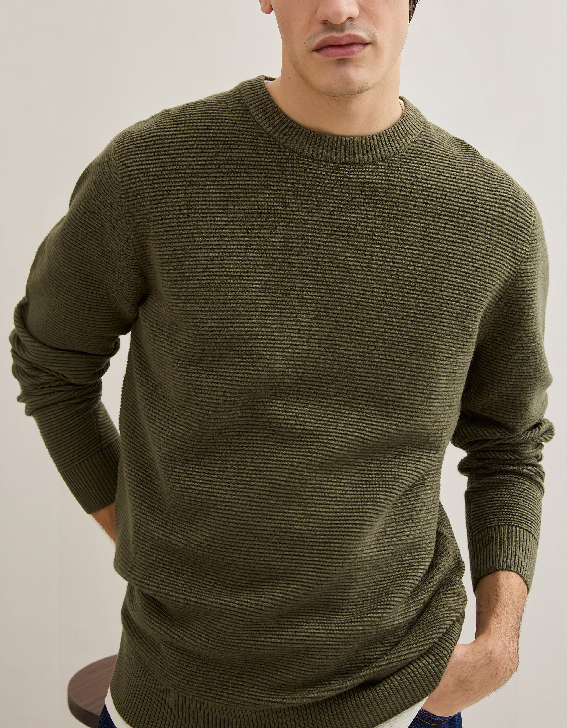 Comprar Online Camisola de Malha, Homem, Verde Escuro