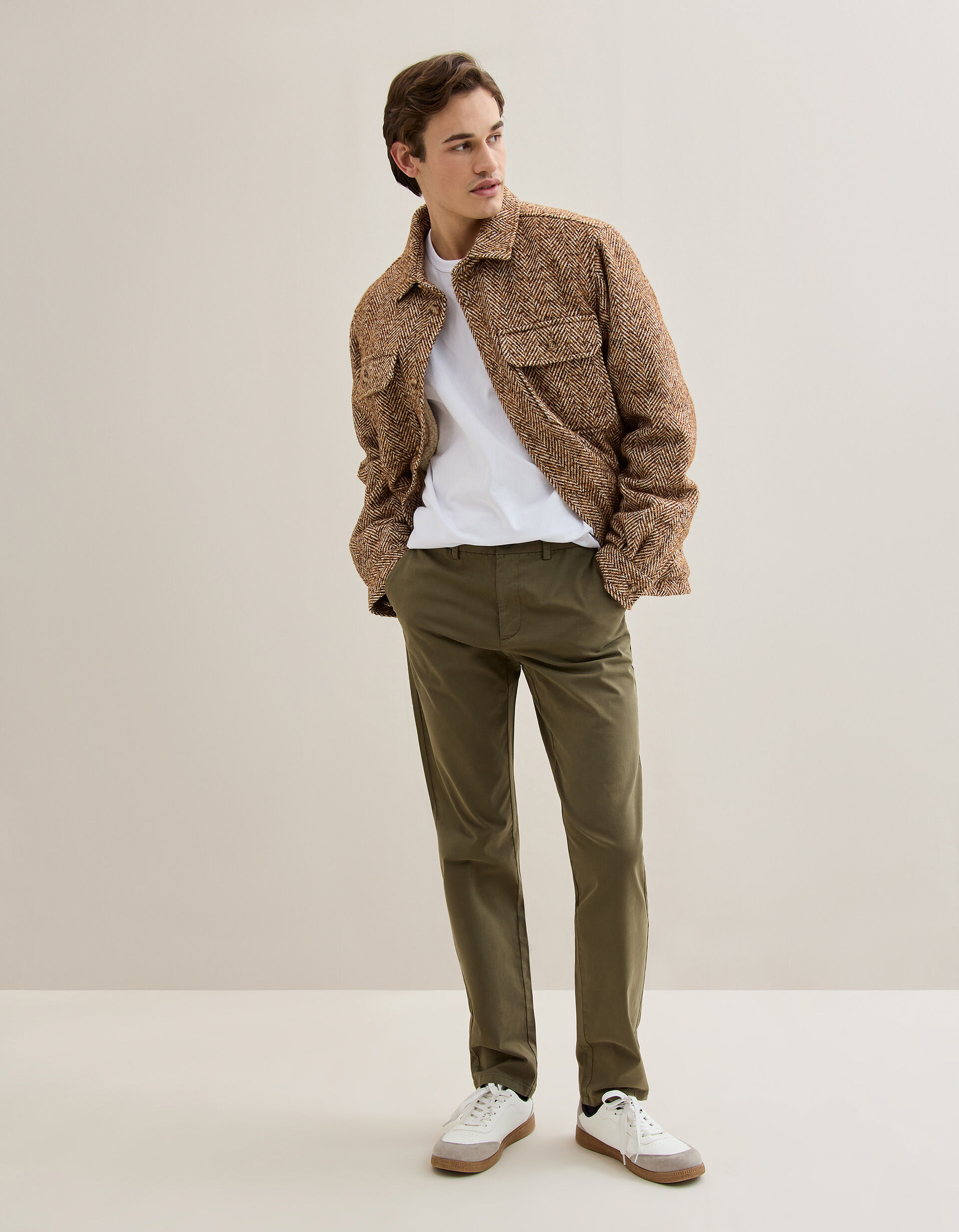 Comprar Online Cal&ccedil;as Chino Slim, Homem, Verde Escuro