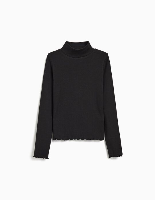 Comprar Online Camisola com Gola Alta, Menina, Preto
