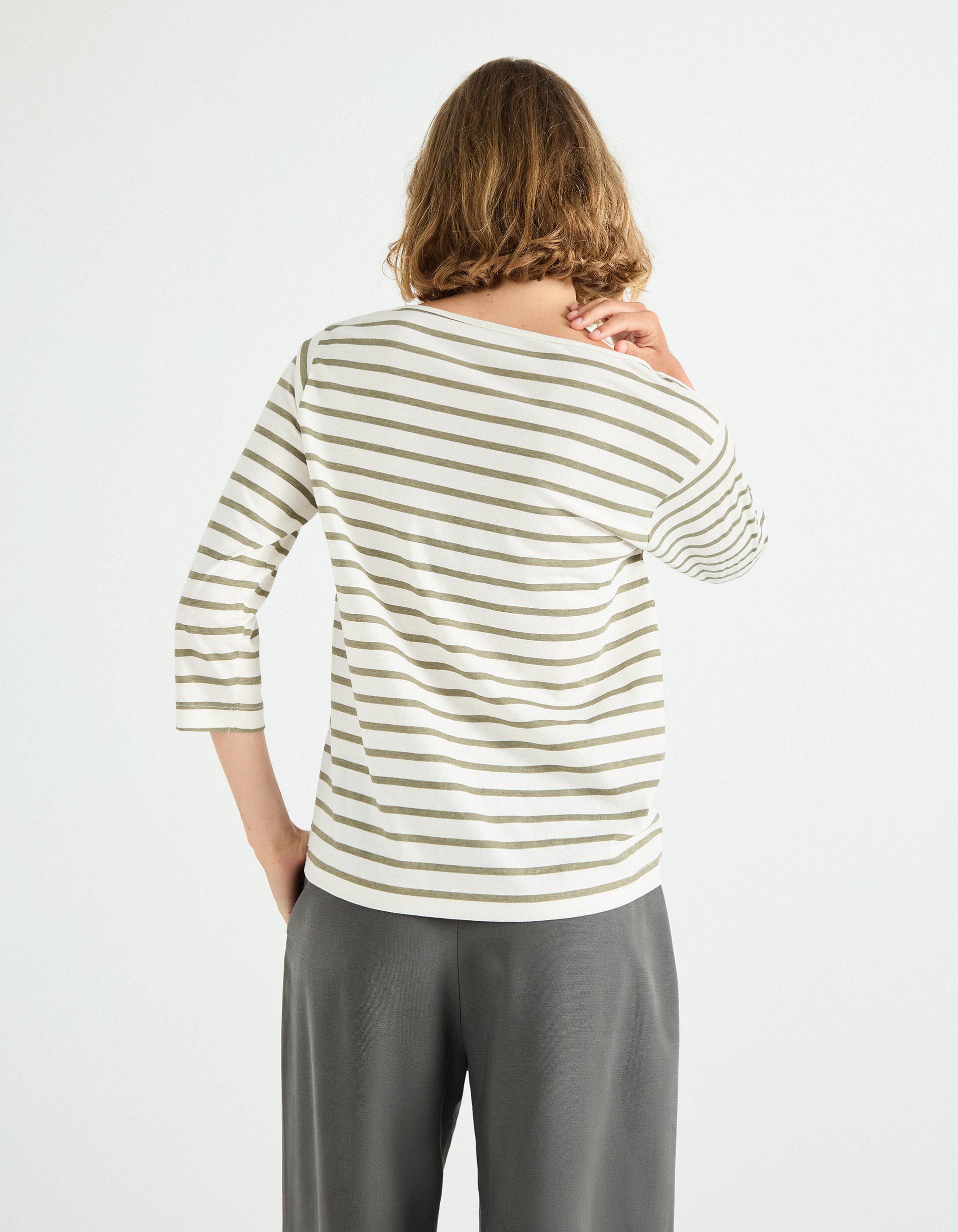 Comprar Online Camisola Riscas, Mulher, Verde Escuro