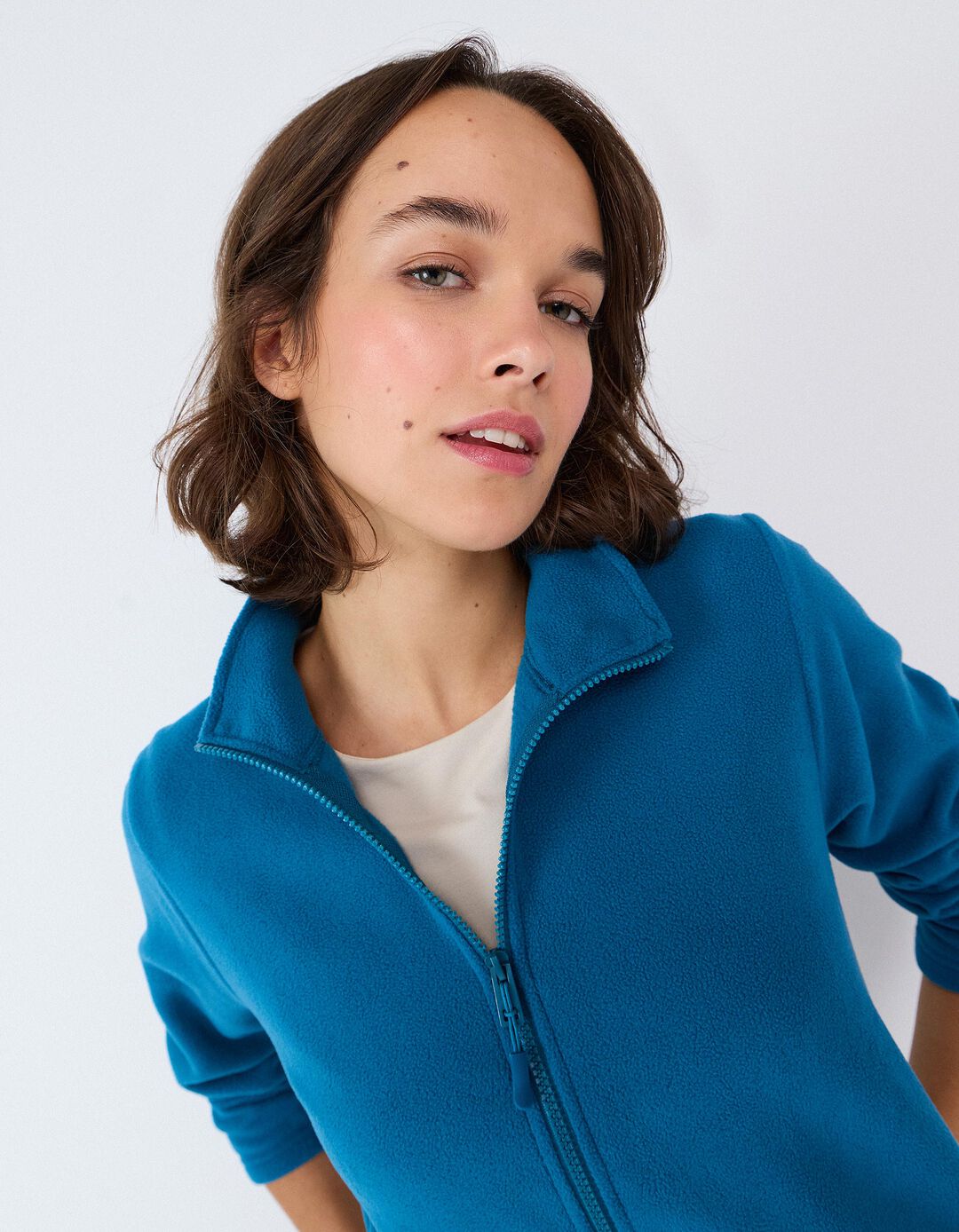 Casaco Polar, Mulher, Azul