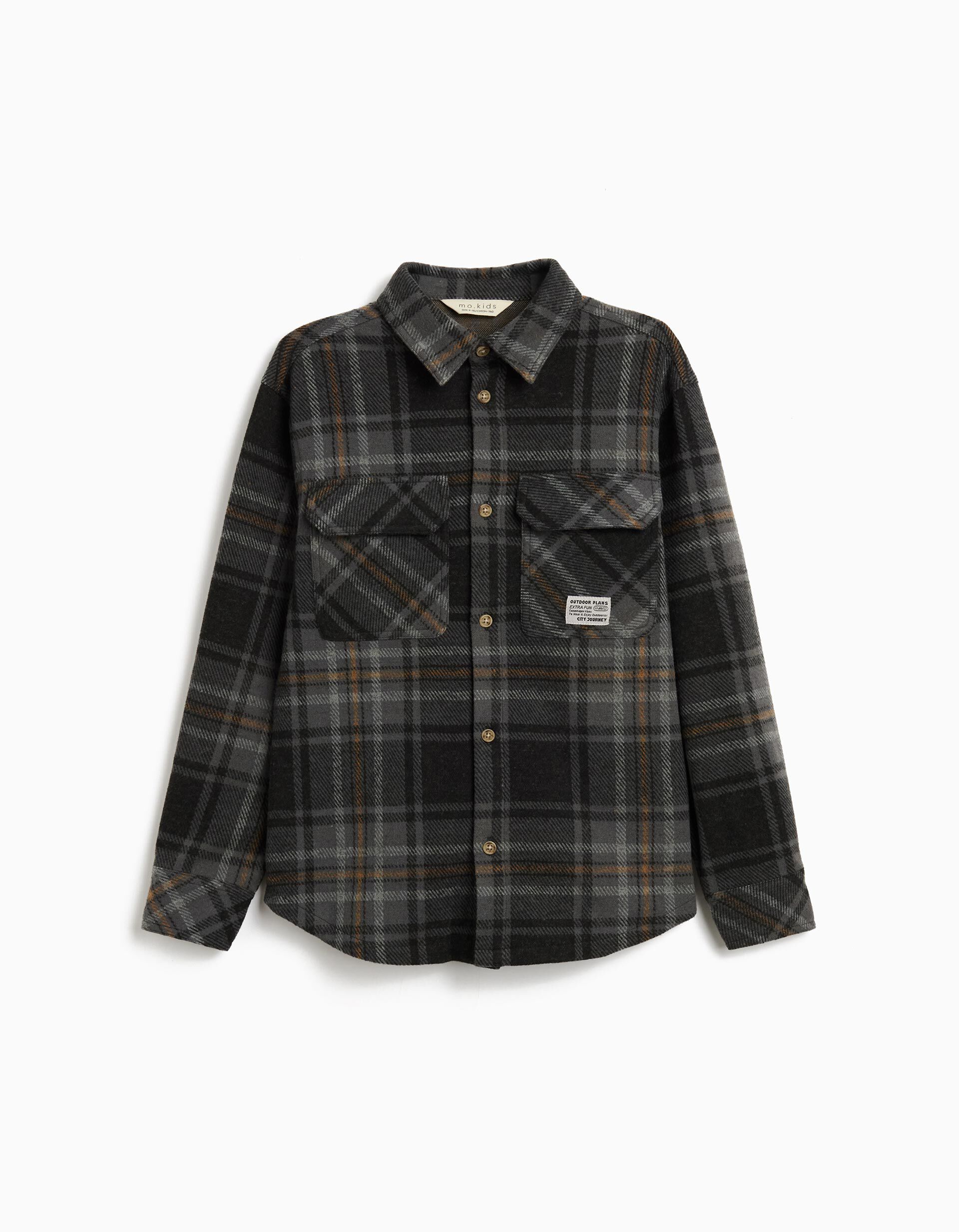 Comprar Online Sobrecamisa Xadrez, Menino, Cinzento Escuro 