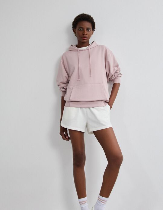 Comprar Online Sweatshirt Com Capuz, Mulher, Rosa Claro