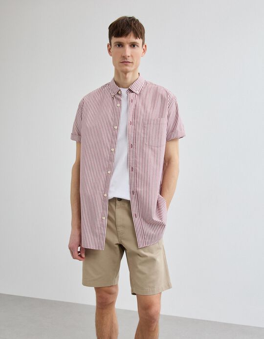 Comprar Online Camisa Manga Curta, Homem, Vermelho Escuro