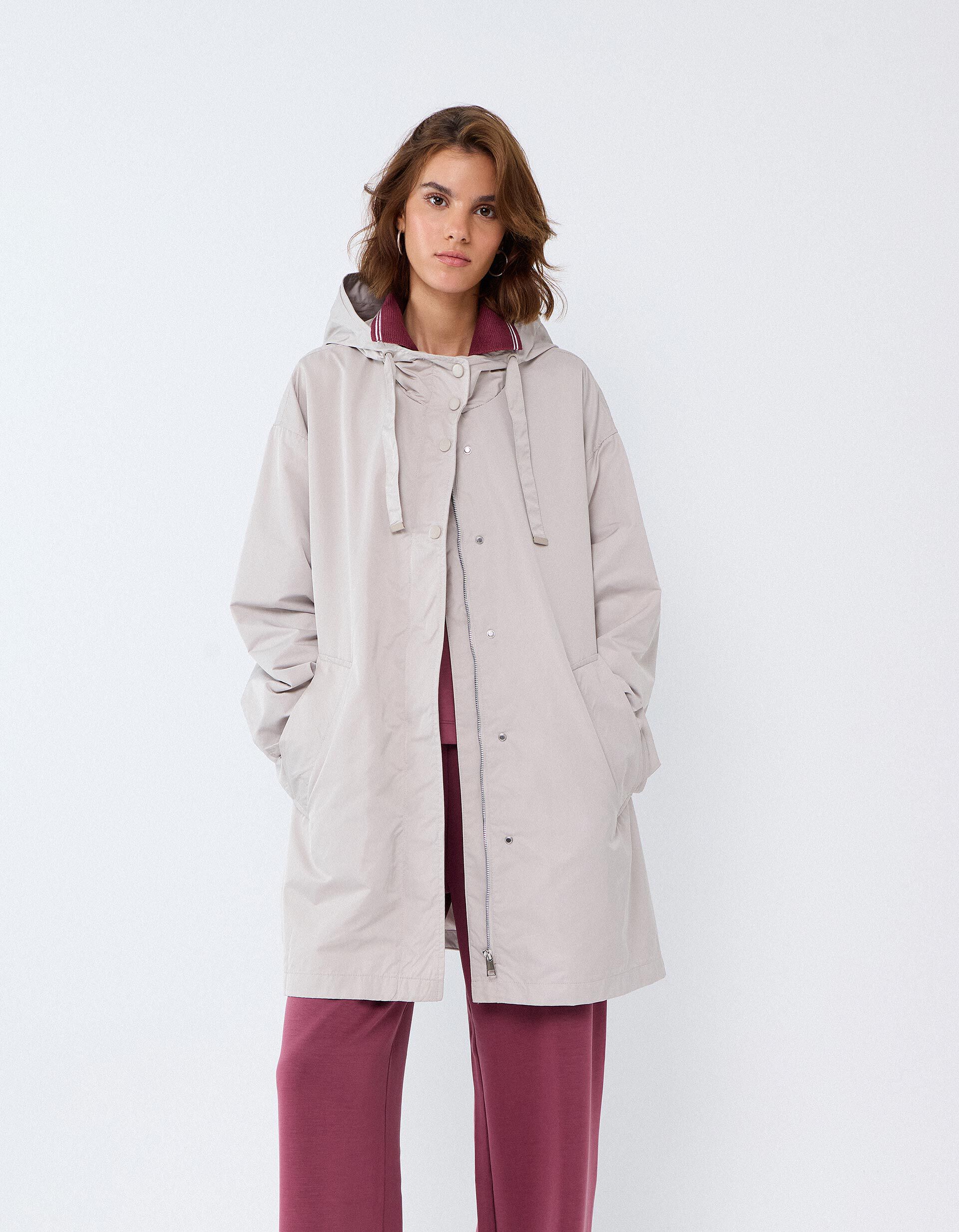 Comprar Online Parka Comprida, Mulher, Bege Claro