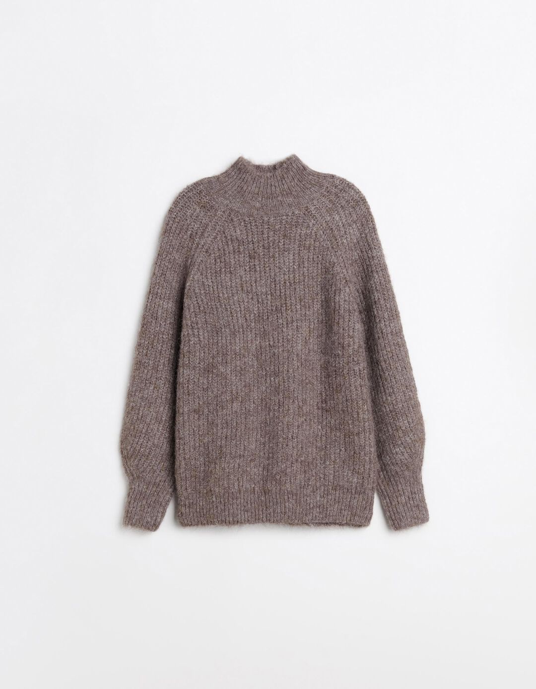 Camisola com L&atilde;, Mulher, Bege