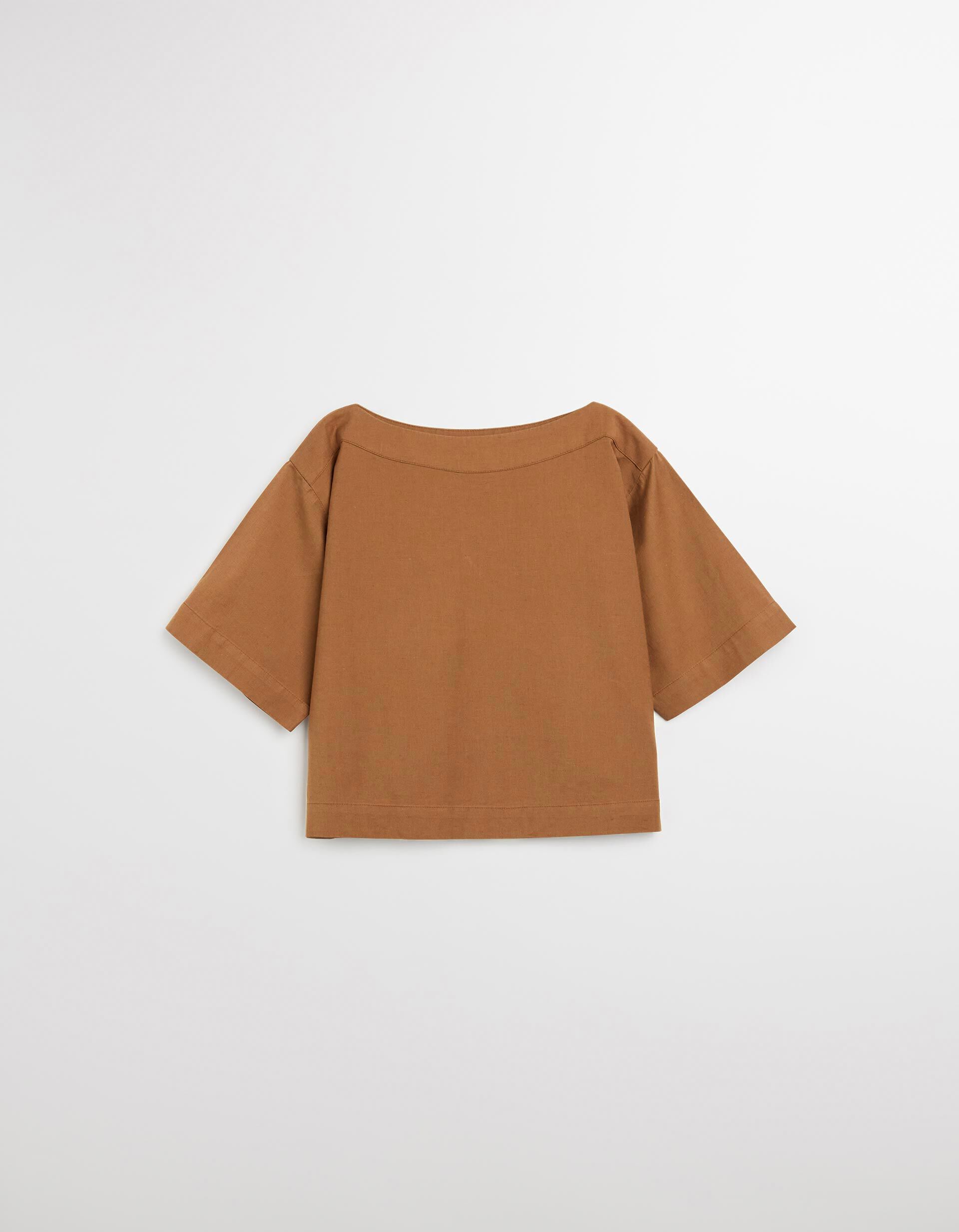 Comprar Online Blusa com Linho, Mulher, Castanho Claro 