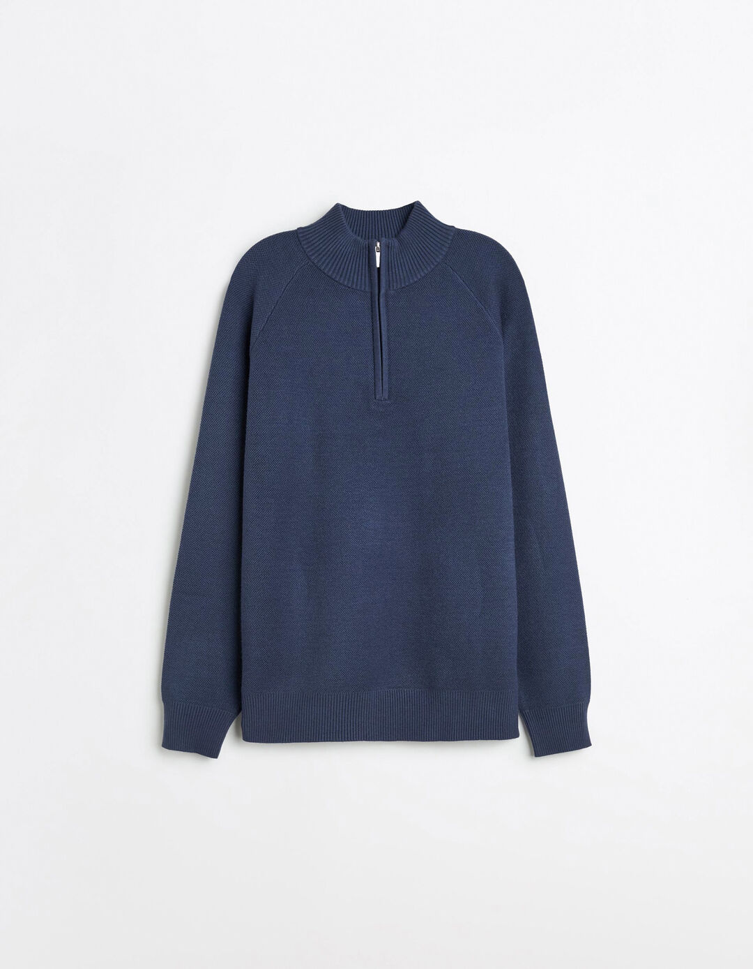 Camisola de Malha Waffle, Homem, Azul Escuro