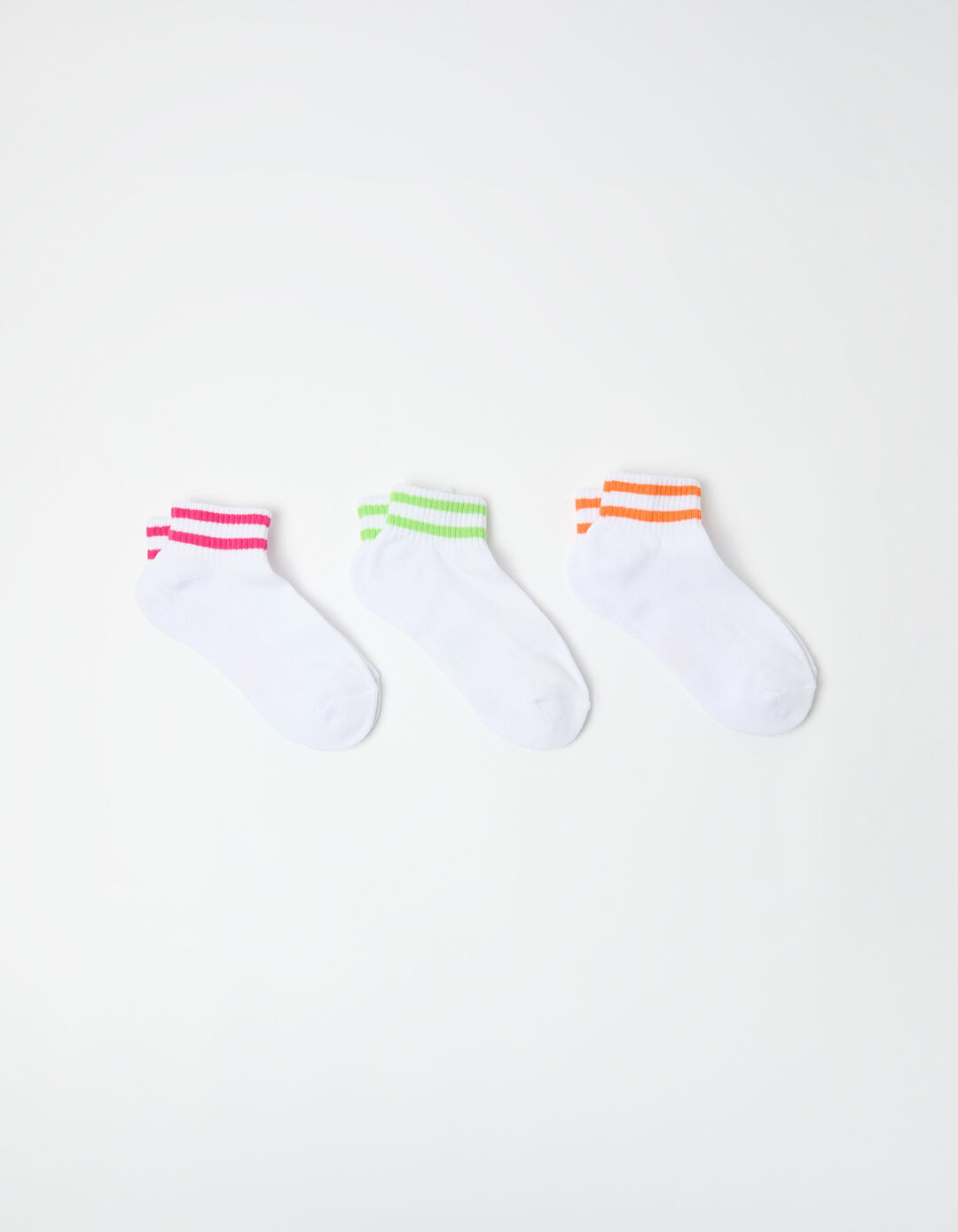 Pack 3 Pares de Meias Tornozelo, Mulher, Branco