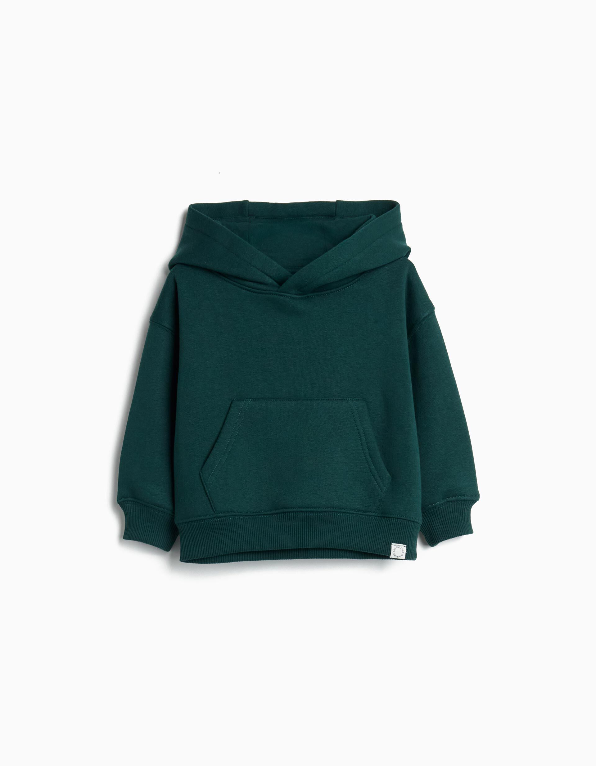Comprar Online Sweatshirt com Capuz, Menino, Verde Escuro