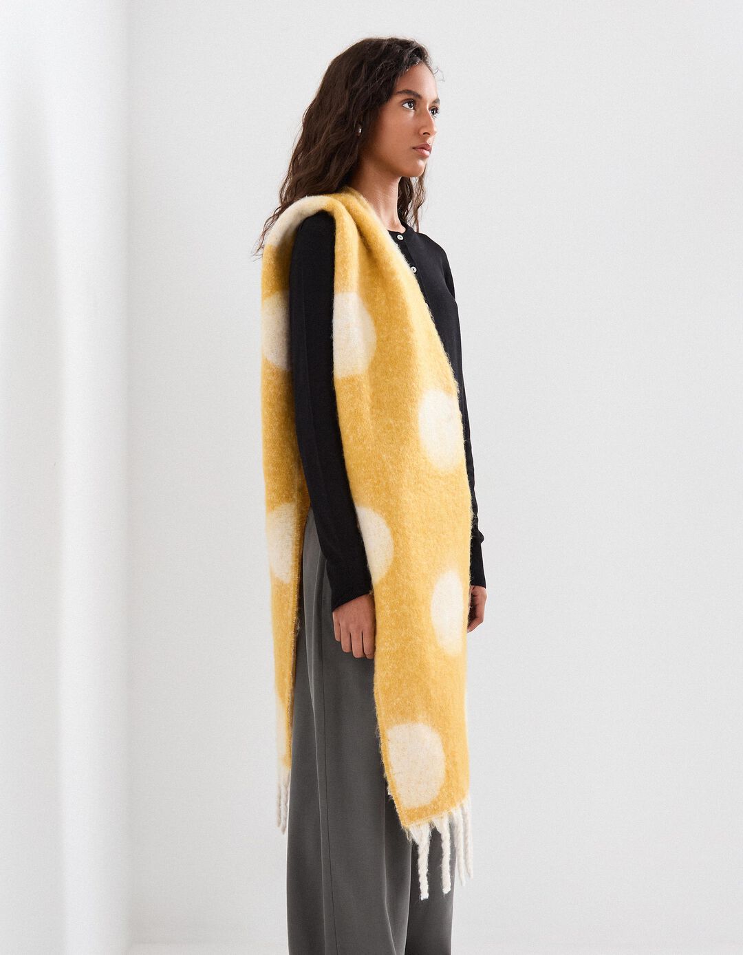 Cachecol, Mulher, Amarelo