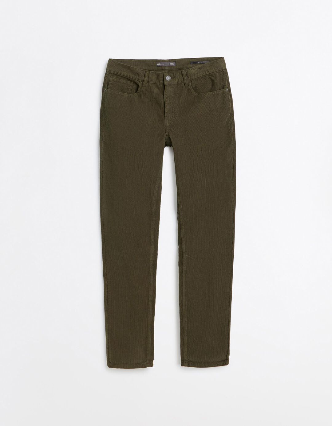 Cal&ccedil;as De Bombazina Slim-Fit, Homem, Verde Escuro