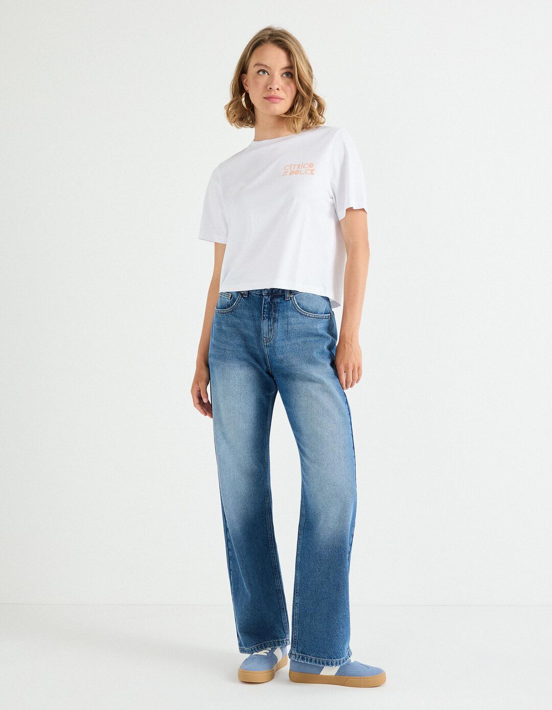 T-shirt Print, Mulher, Branco
