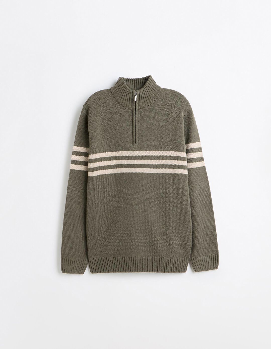 Sweater De Gola Alta, Homem, Verde Escuro