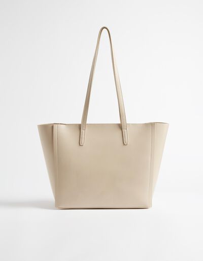 Shopper Bag, Women, Beige