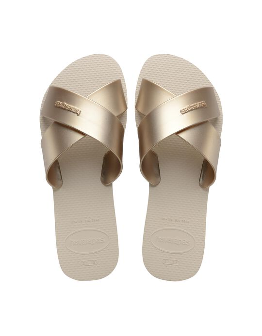 Comprar Online Sand&aacute;lias Havaianas Aqua Metallic, Mulher, Bege