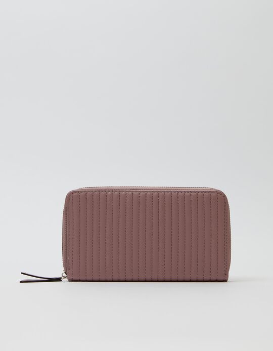 Leather-Effect Wallet, Women, Pink