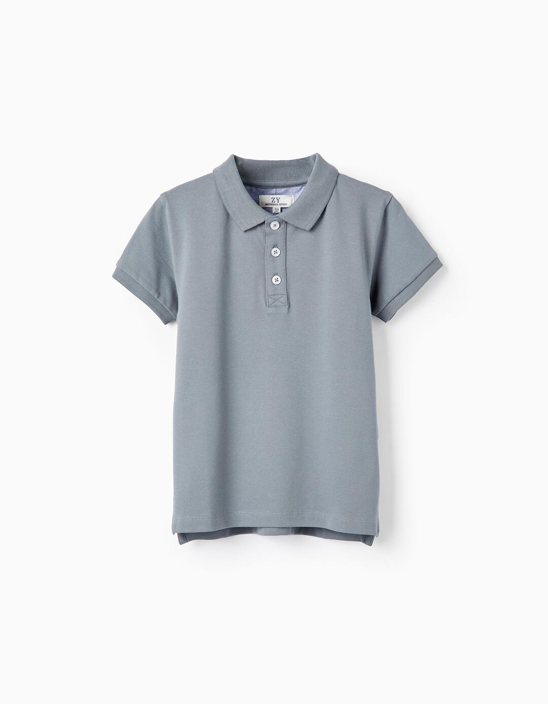 Short Sleeve Polo in Cotton Piqué for Boys 'B&S', Blue