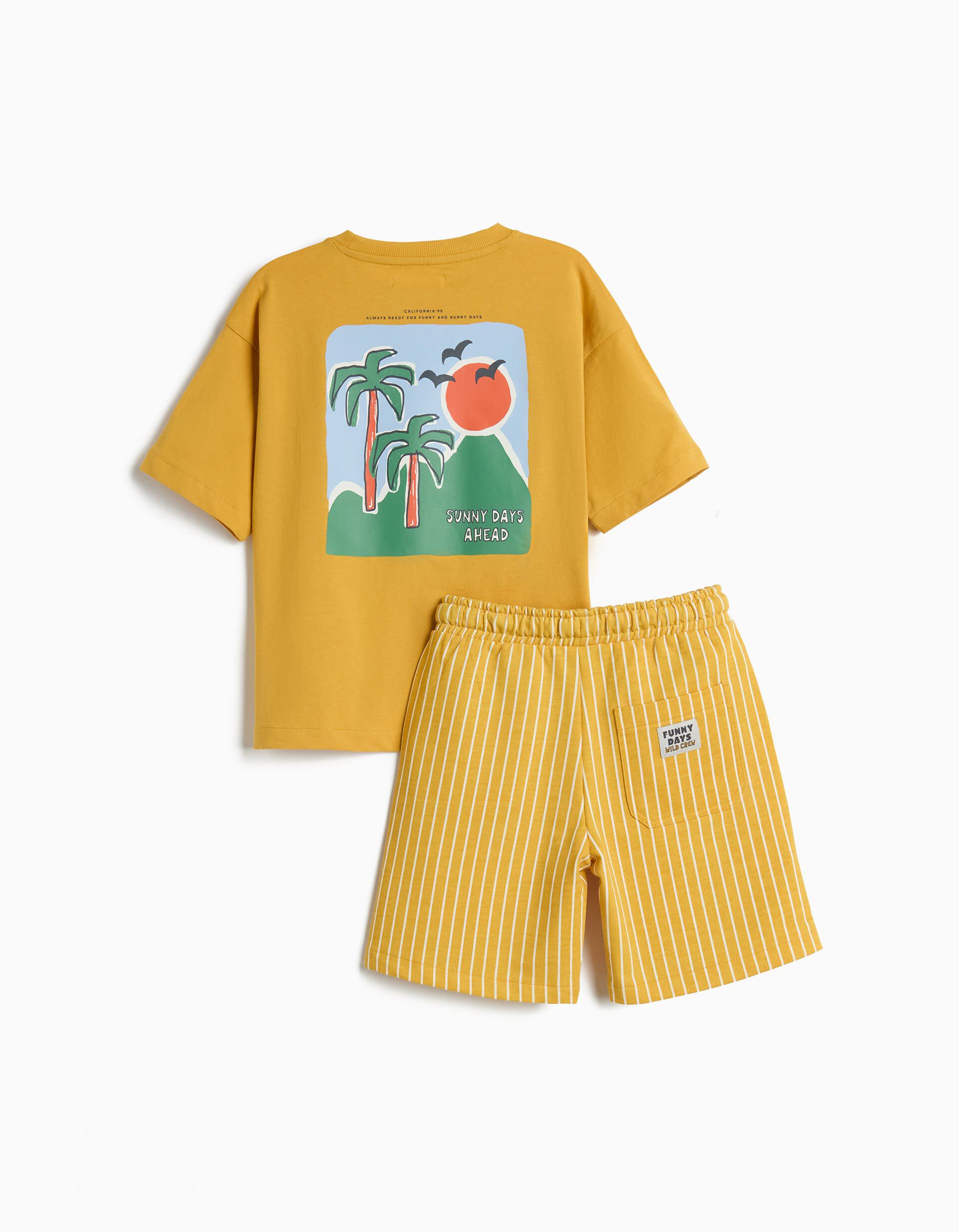 Comprar Online Conjunto T-shirt e Cal&ccedil;&otilde;es, Menino, Amarelo