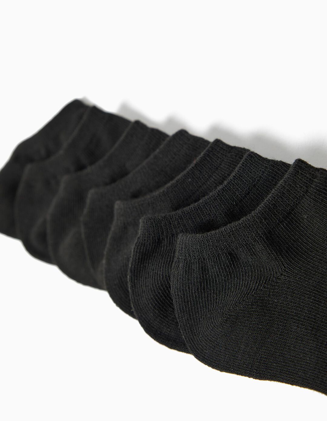 Pack 7 Pares de Meias Tornozelo, Crian&ccedil;a, Preto