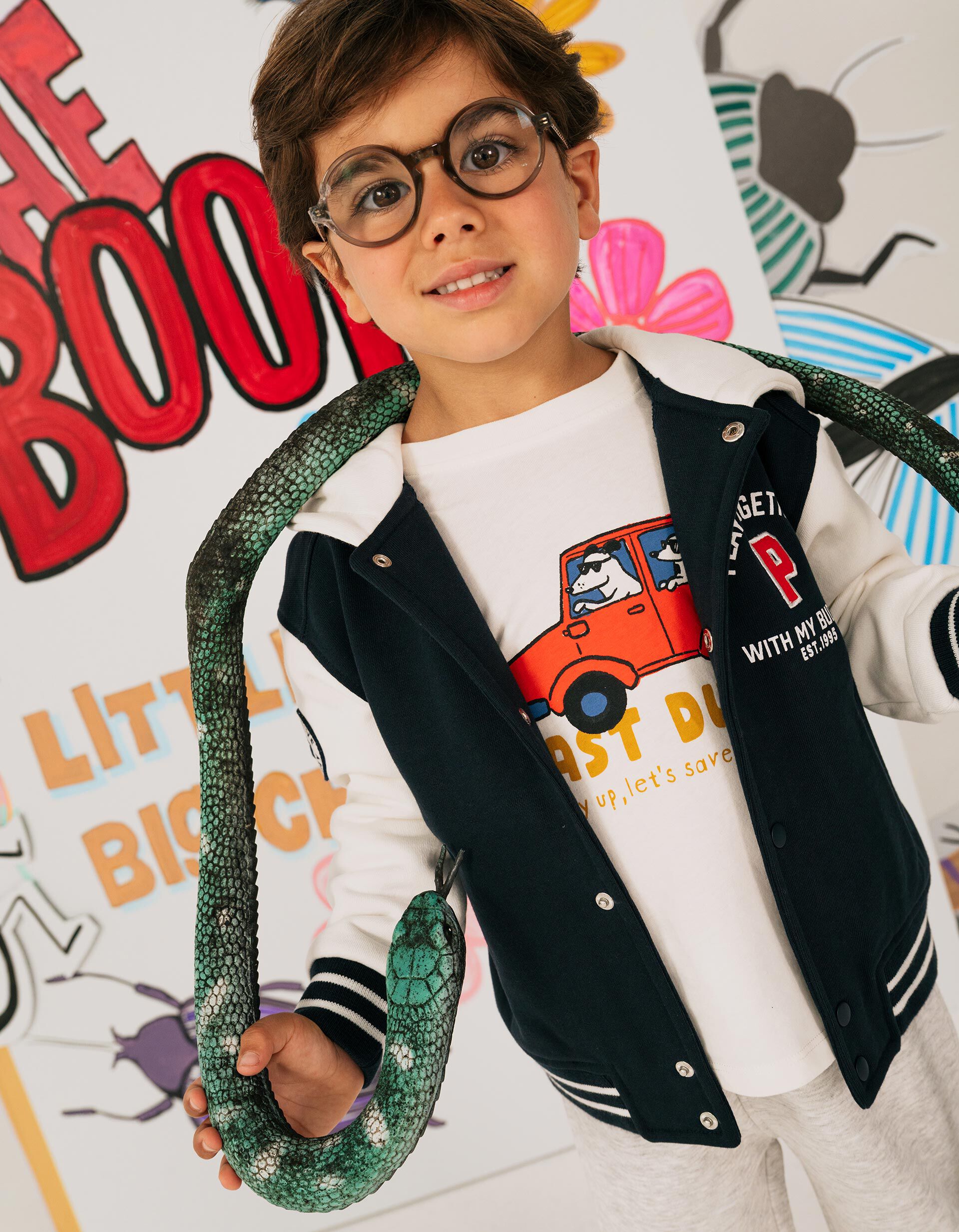Comprar Online Bomber De Felpa, Menino, Azul Escuro