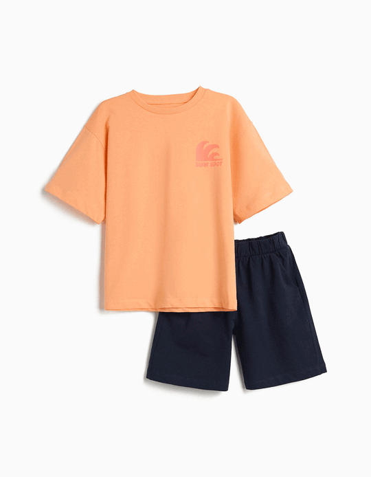 Comprar Online Conjunto T-shirt e Cal&ccedil;&otilde;es, Menino, Laranja Claro