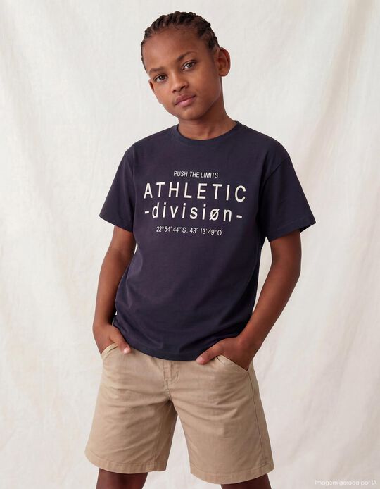 Comprar Online T-shirt Estampada, Menino, Azul Escuro