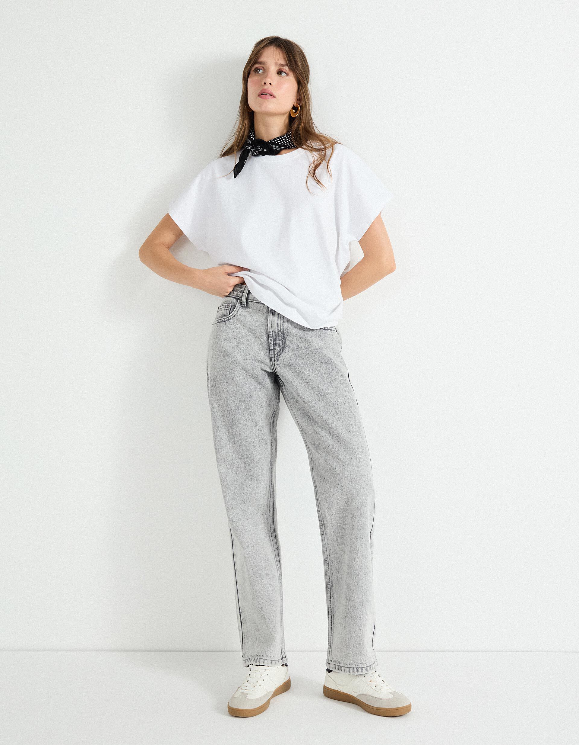 Comprar Online Cal&ccedil;as de Ganga 'Straight Fit', Mulher, Cinzento