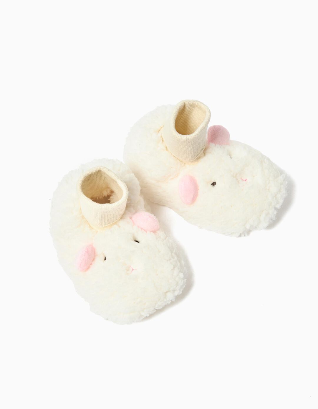 Chinelos com Meia, Menina, Branco