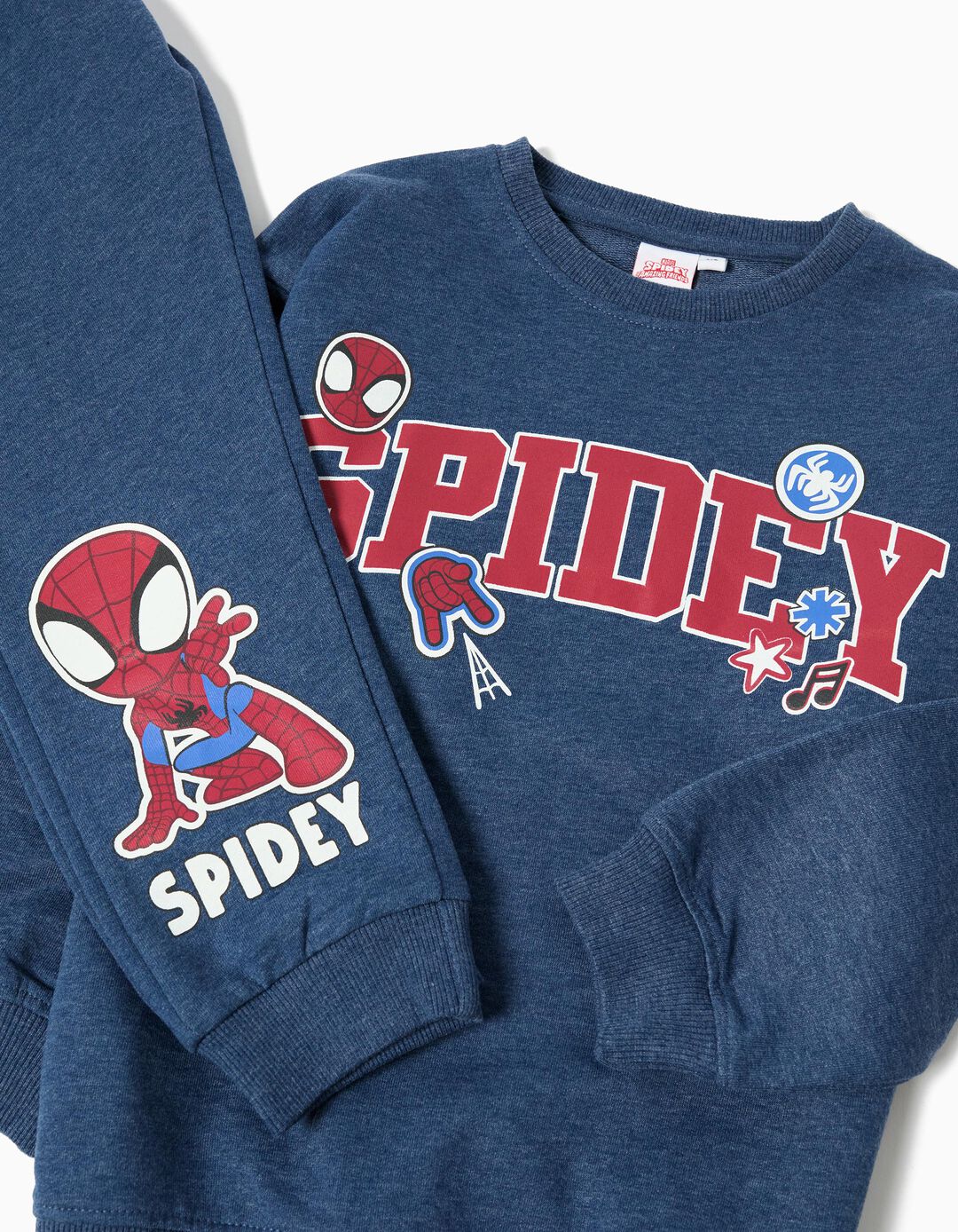 Conjunto Sweatshirt e Calças de Felpa 'Spidey', Menino, Azul