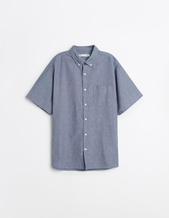 Comprar Online Camisa Manga Curta, Homem, Azul