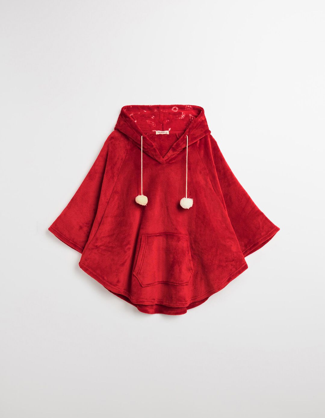 Poncho de Natal, Mulher, Vermelho Escuro 