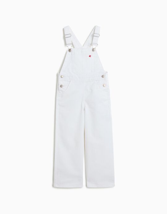 Comprar Online Jardineiras de Ganga 'Wide Leg', Menina, Branco