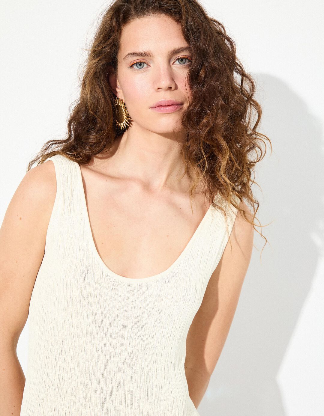 Vestido Comprido, Mulher, Bege Claro
